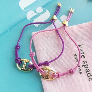 NWT Pink Multi Cord Bracelet Set + dust bag